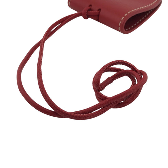 GOYARD charm leather Red Bag Clip Kuro Universal mens Used Authentic