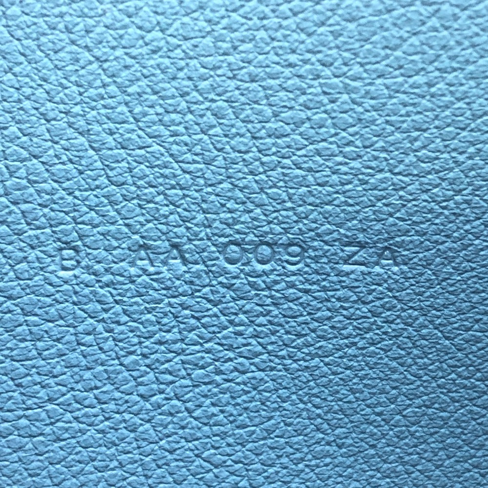 HERMES Long Wallet Purse Ever Calfskin blue RMS Tutankhamun Women Used Authentic
