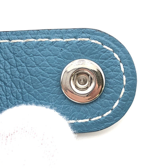 HERMES Long Wallet Purse Ever Calfskin blue RMS Tutankhamun Women Used Authentic