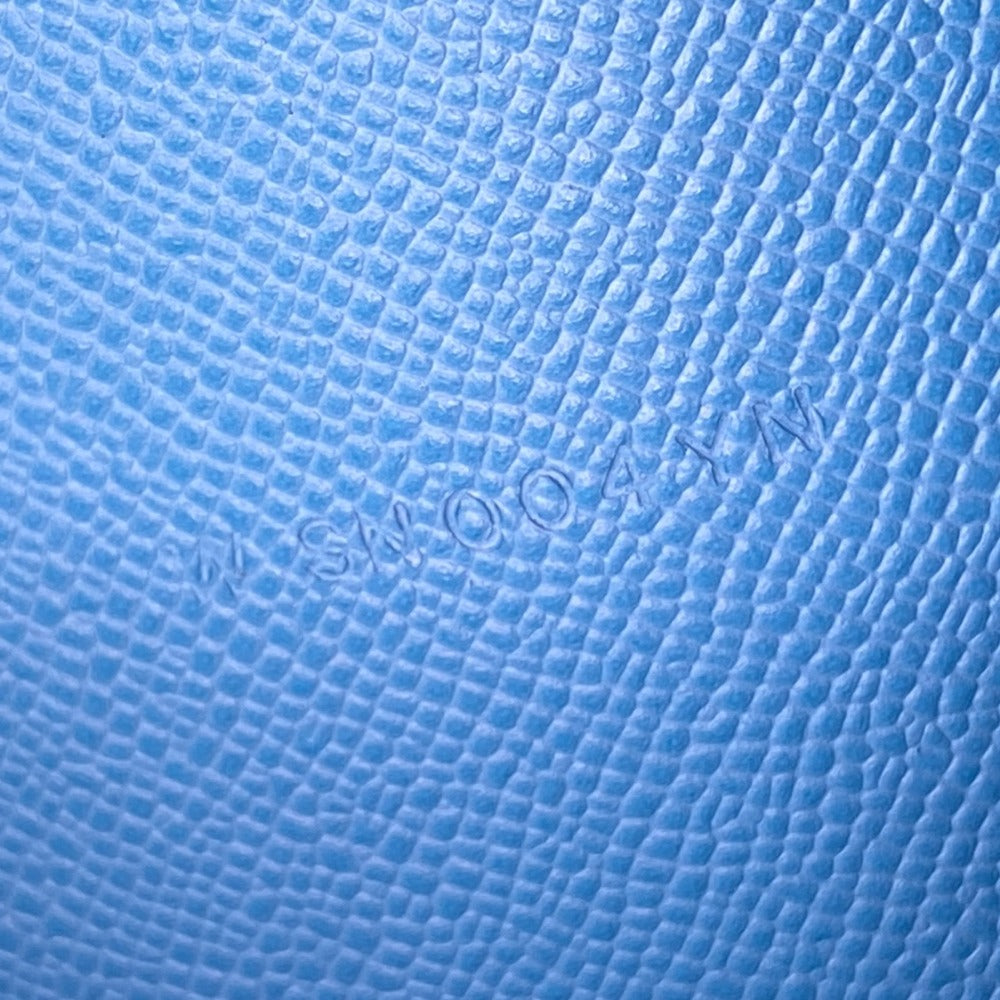 HERMES Long Wallet Purse Epsom Blue gene long kelly pocket Women Used Authentic