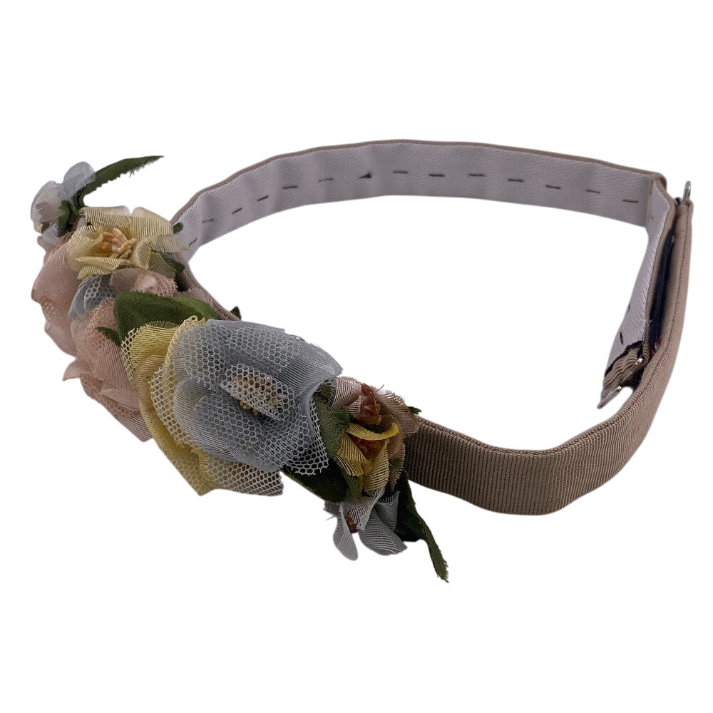 GUCCI hair accessory Rayon beige Katyusha flour Women Used Authentic