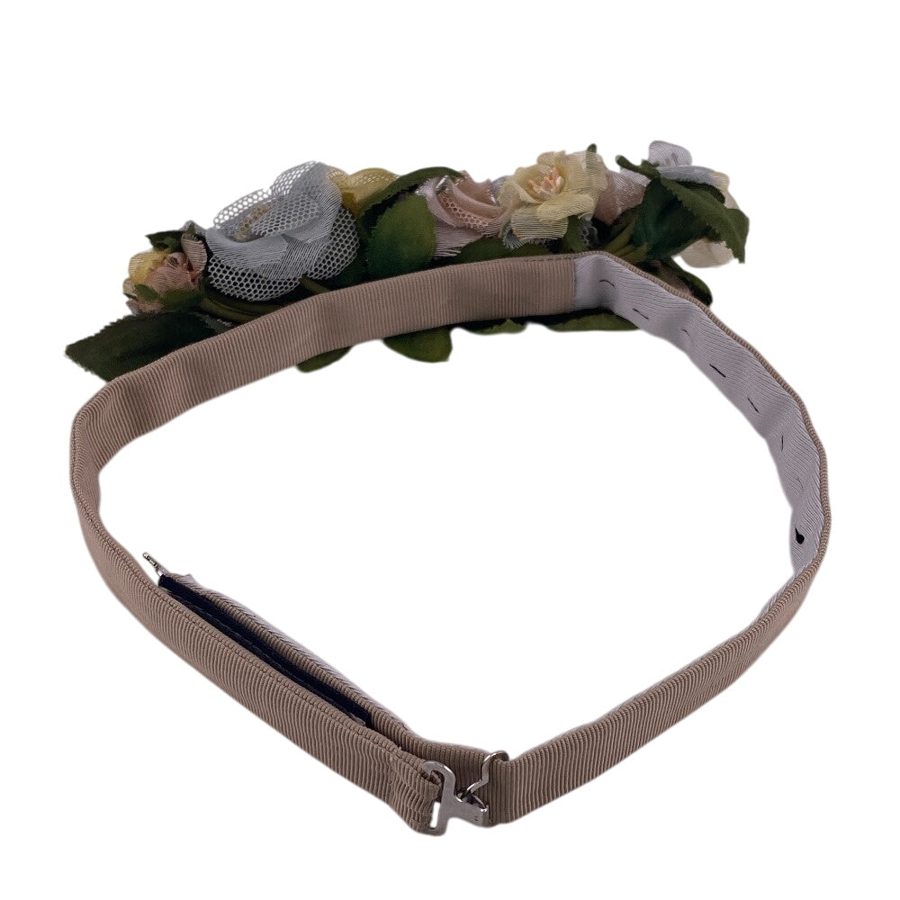 GUCCI hair accessory Rayon beige Katyusha flour Women Used Authentic