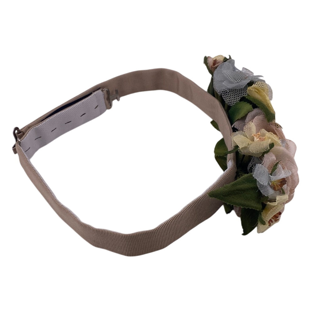 GUCCI hair accessory Rayon beige Katyusha flour Women Used Authentic