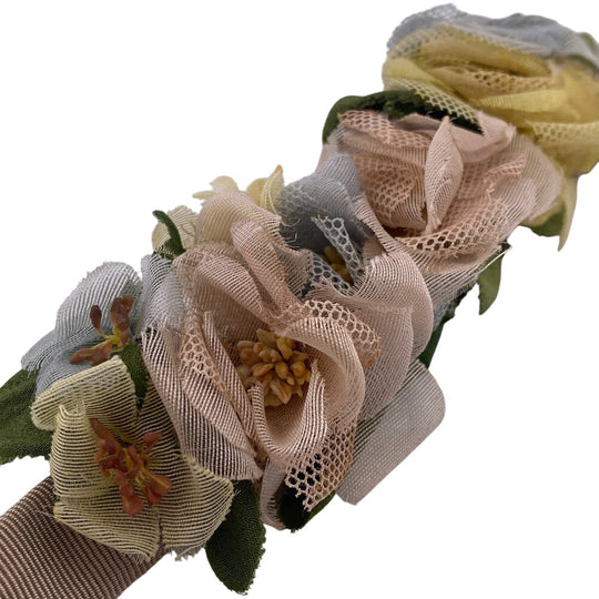 GUCCI hair accessory Rayon beige Katyusha flour Women Used Authentic