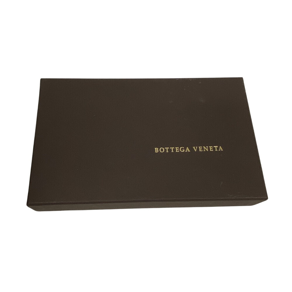 BOTTEGAVENETA Long Wallet Purse leather Brown Zip Around INTRECCIATO mens Used Authentic