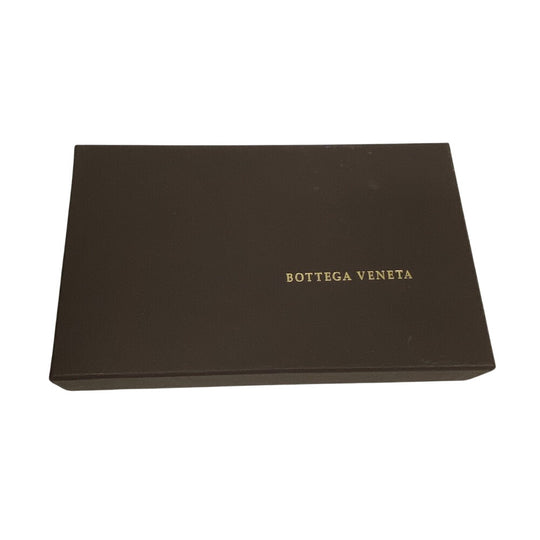 BOTTEGAVENETA Long Wallet Purse leather Brown Zip Around INTRECCIATO mens Used Authentic
