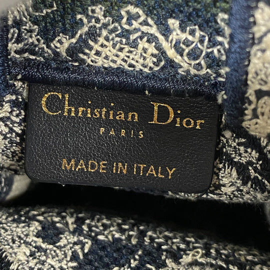 Christian Dior Shoulder Bag canvas Navy 2WAY Mini Phone Bag Book tote Women Used Authentic