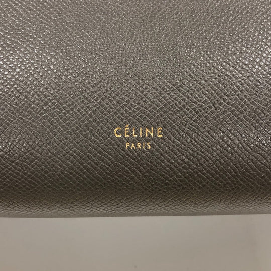 CELINE Handbag leather gray Nano Belt bag 2way Women Used Authentic