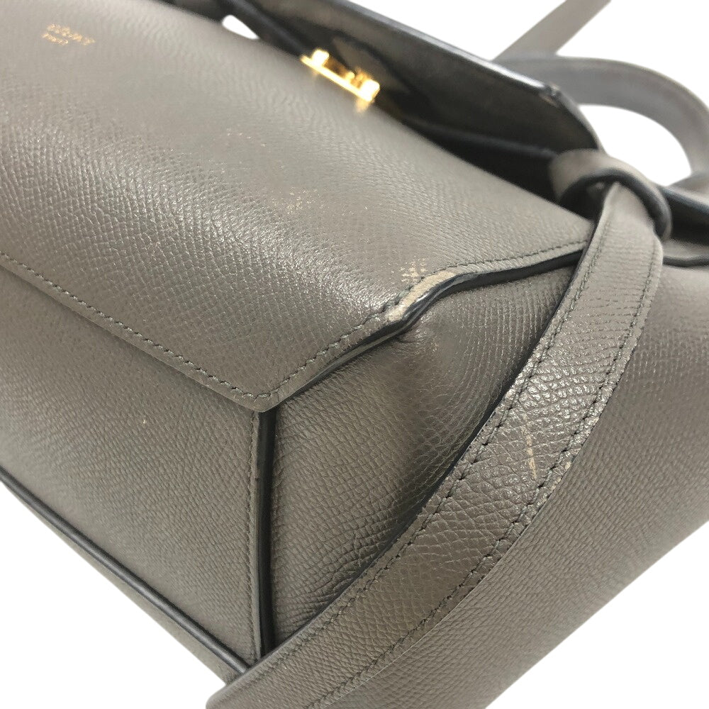 CELINE Handbag leather gray Nano Belt bag 2way Women Used Authentic
