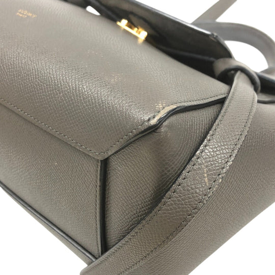 CELINE Handbag leather gray Nano Belt bag 2way Women Used Authentic