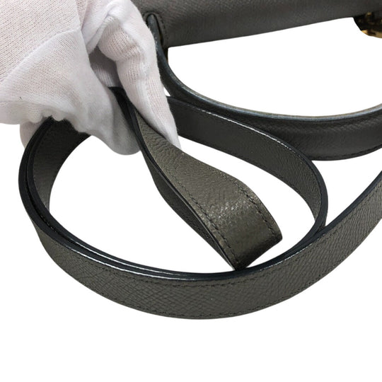 CELINE Handbag leather gray Nano Belt bag 2way Women Used Authentic