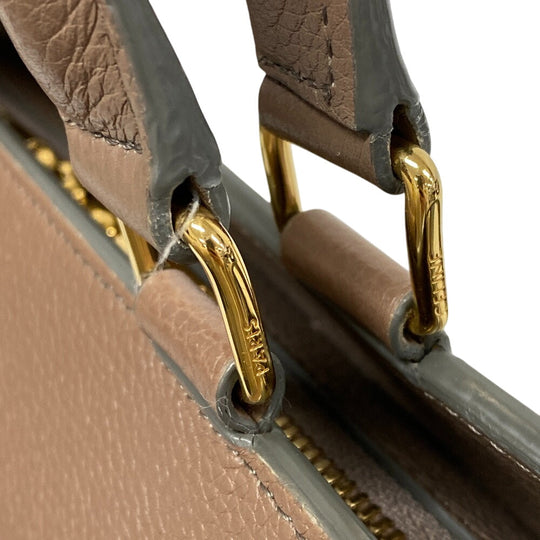 CELINE Handbag 192663 leather beige Medium 2way Kabaddou France Women Used Authentic