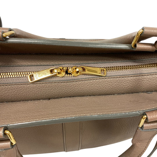 CELINE Handbag 192663 leather beige Medium 2way Kabaddou France Women Used Authentic