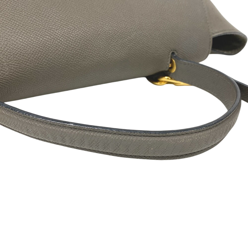 CELINE Handbag leather gray 2way Belt bag mini Women Used Authentic