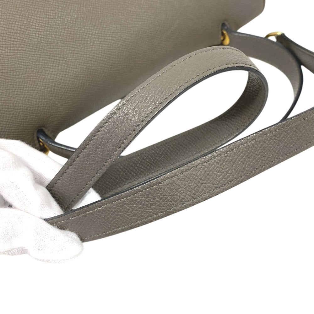 CELINE Handbag leather gray 2way Belt bag mini Women Used Authentic