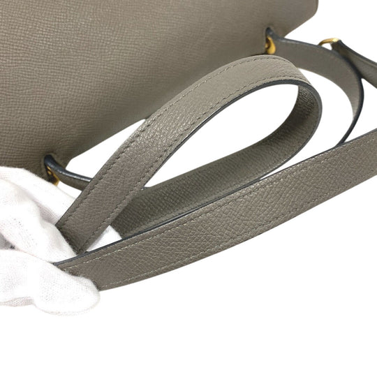 CELINE Handbag leather gray 2way Belt bag mini Women Used Authentic