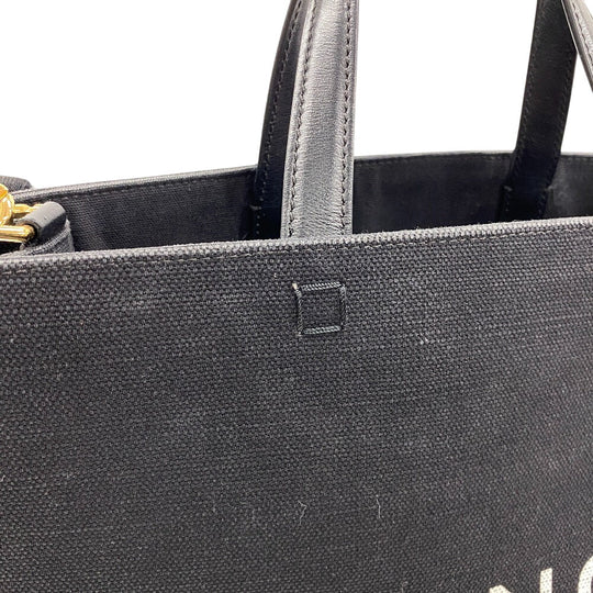 GIVENCHY Handbag canvas black medium G Tote logo Women Used Authentic
