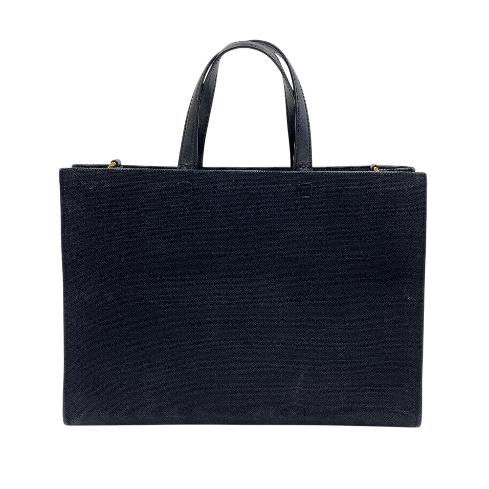 GIVENCHY Handbag canvas black medium G Tote logo Women Used Authentic