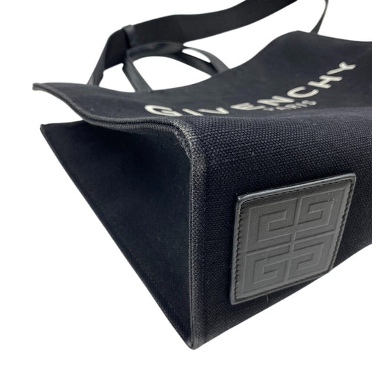GIVENCHY Handbag canvas black medium G Tote logo Women Used Authentic