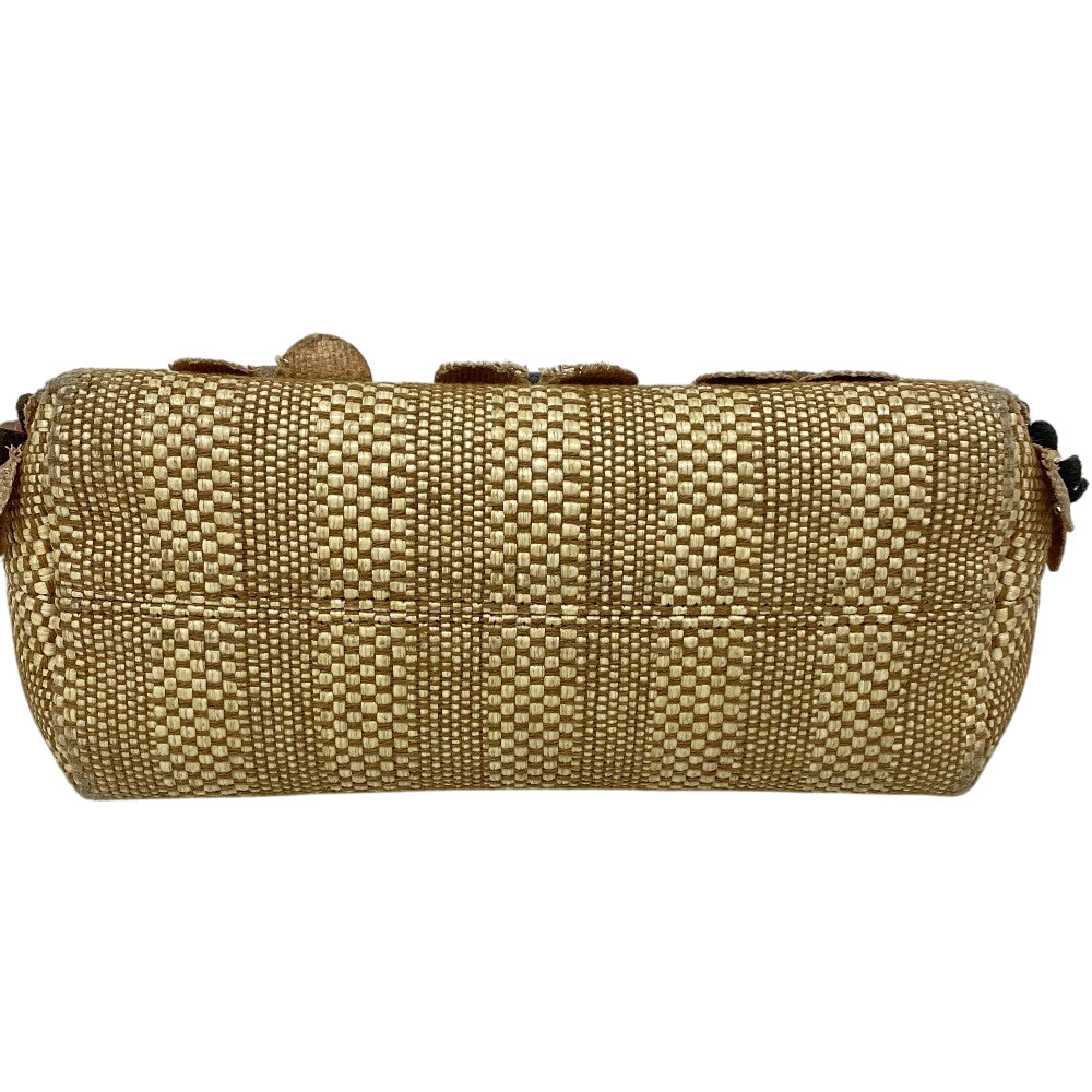 FENDI Shoulder Bag 8BL135 Straw, Leather beige 2WAY handbag By the Way Mini Women Used Authentic