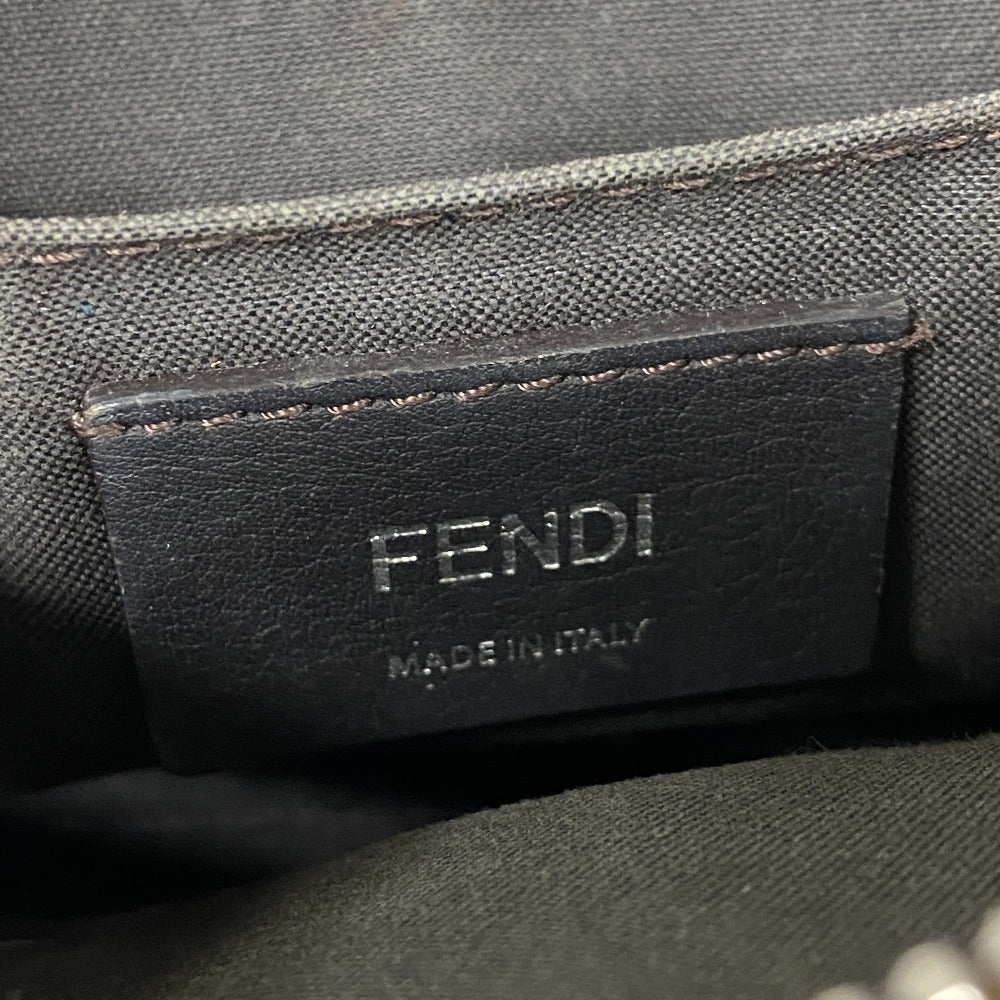 FENDI Shoulder Bag 8BL135 Straw, Leather beige 2WAY handbag By the Way Mini Women Used Authentic