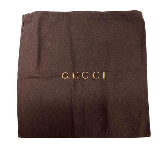 GUCCI Shoulder Bag 268642 leather black Horse pit Abbey Women Used Authentic