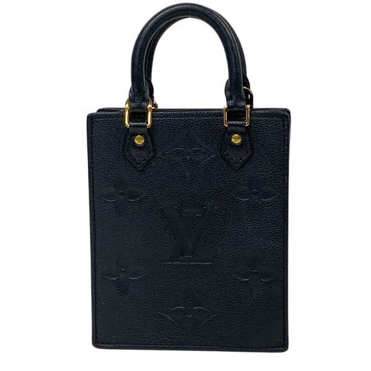 LOUIS VUITTON Shoulder Bag M81417 leather Navy Monogram Unplant Sac Plat Women Used Authentic