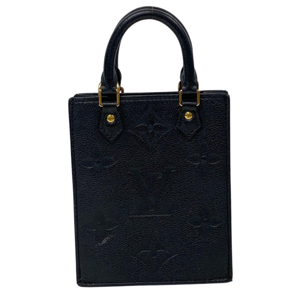 LOUIS VUITTON Shoulder Bag M81417 leather Navy Monogram Unplant Sac Plat Women Used Authentic