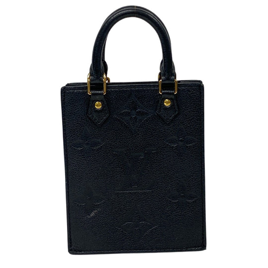 LOUIS VUITTON Shoulder Bag M81417 leather Navy Monogram Unplant Sac Plat Women Used Authentic