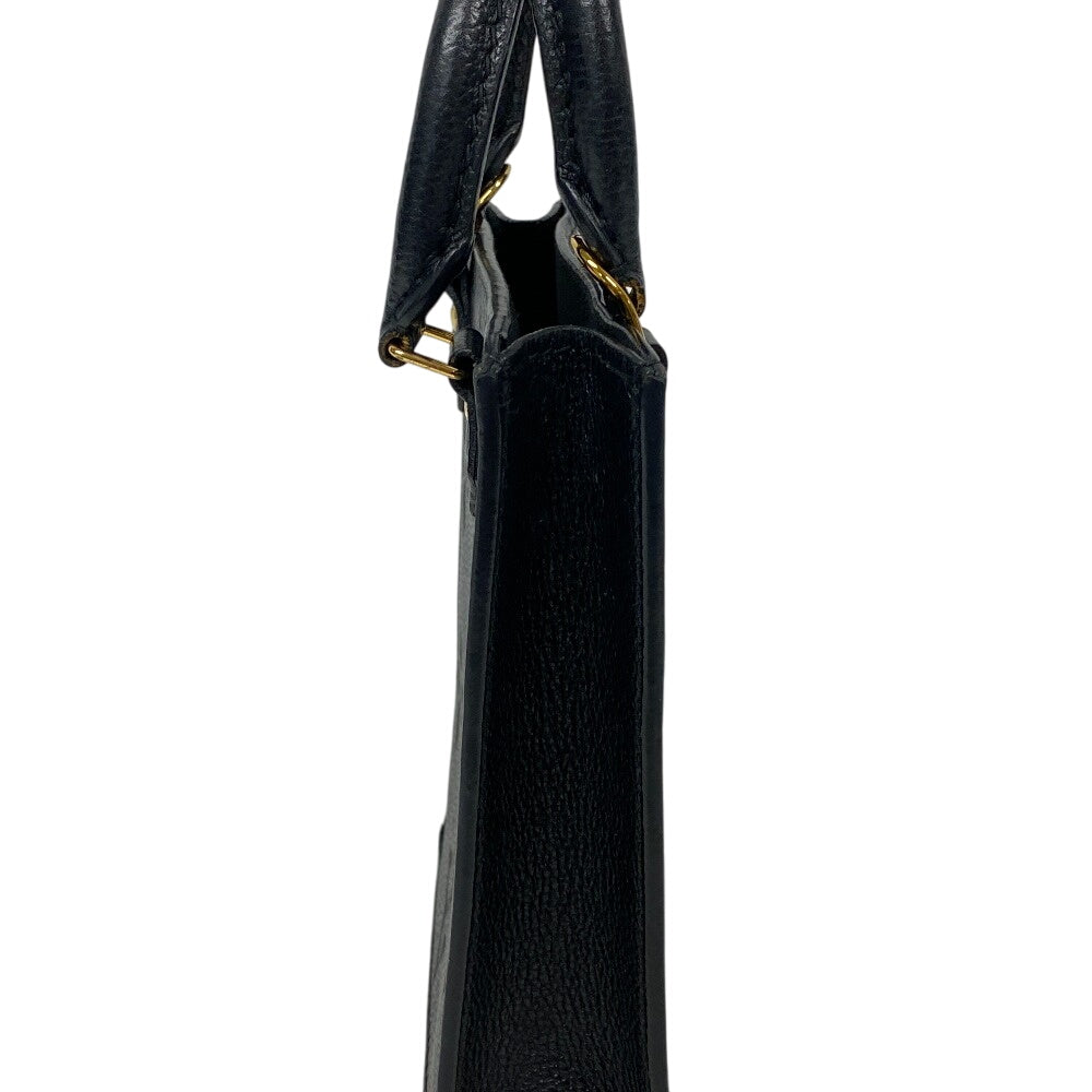 LOUIS VUITTON Shoulder Bag M81417 leather Navy Monogram Unplant Sac Plat Women Used Authentic