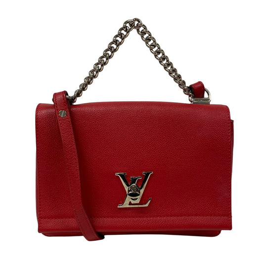LOUIS VUITTON Shoulder Bag M51202 leather Red LV logo Rock Me 2 BB Women Used Authentic