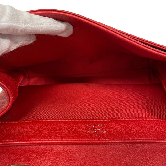 LOUIS VUITTON Shoulder Bag M51202 leather Red LV logo Rock Me 2 BB Women Used Authentic