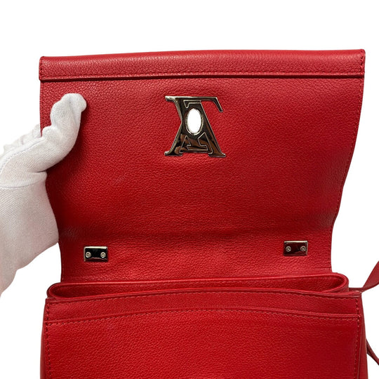 LOUIS VUITTON Shoulder Bag M51202 leather Red LV logo Rock Me 2 BB Women Used Authentic