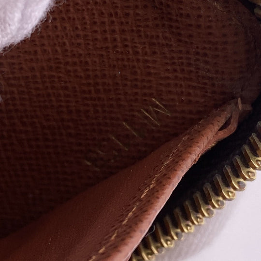 LOUIS VUITTON Long Wallet Purse M42616 leather Brown Monogram Zippy wallet Women Used Authentic