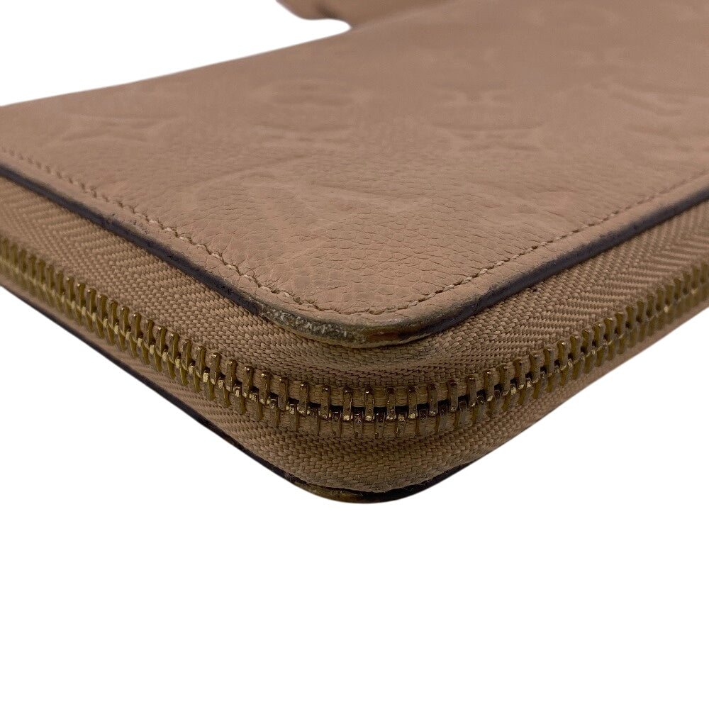 LOUIS VUITTON Long Wallet Purse M69034 leather beige Ann Platt Zippy wallet Women Used Authentic