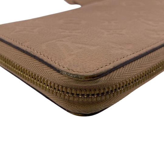 LOUIS VUITTON Long Wallet Purse M69034 leather beige Ann Platt Zippy wallet Women Used Authentic