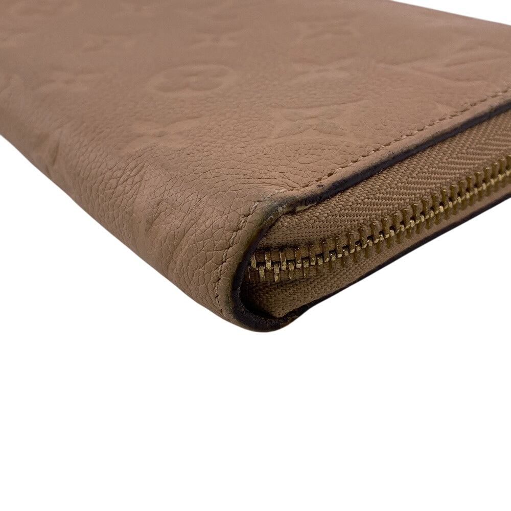 LOUIS VUITTON Long Wallet Purse M69034 leather beige Ann Platt Zippy wallet Women Used Authentic