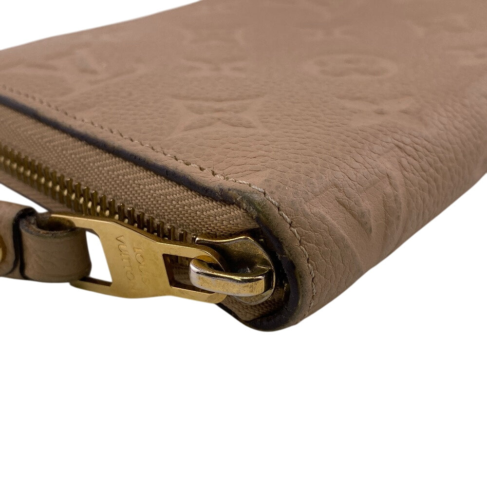 LOUIS VUITTON Long Wallet Purse M69034 leather beige Ann Platt Zippy wallet Women Used Authentic