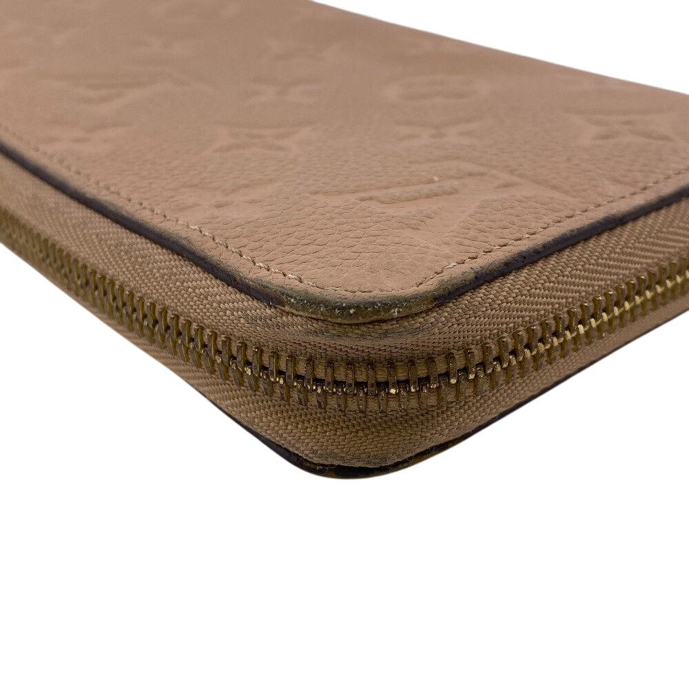 LOUIS VUITTON Long Wallet Purse M69034 leather beige Ann Platt Zippy wallet Women Used Authentic