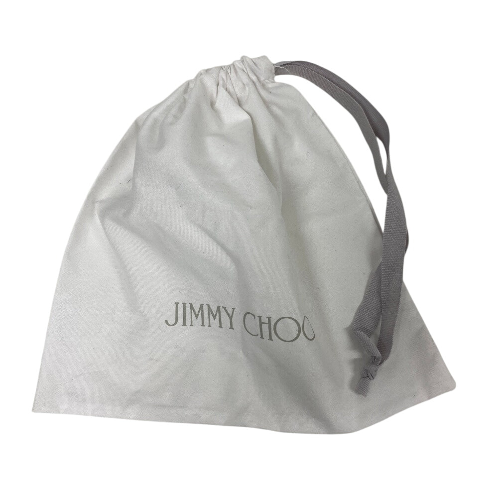 JIMMY CHOO Shoulder Bag leather black Varenne Women Used Authentic