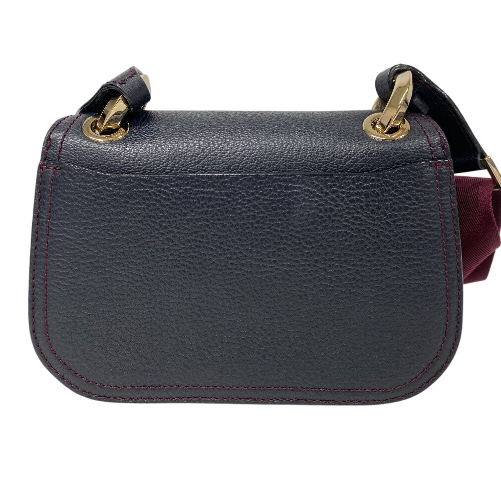 JIMMY CHOO Shoulder Bag leather black Varenne Women Used Authentic