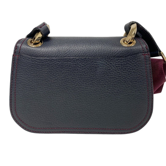 JIMMY CHOO Shoulder Bag leather black Varenne Women Used Authentic