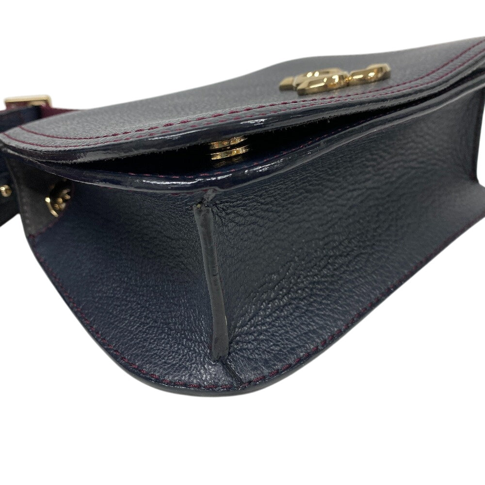 JIMMY CHOO Shoulder Bag leather black Varenne Women Used Authentic