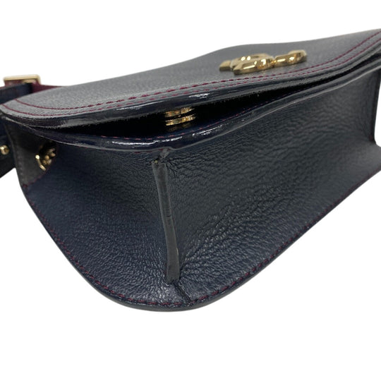 JIMMY CHOO Shoulder Bag leather black Varenne Women Used Authentic