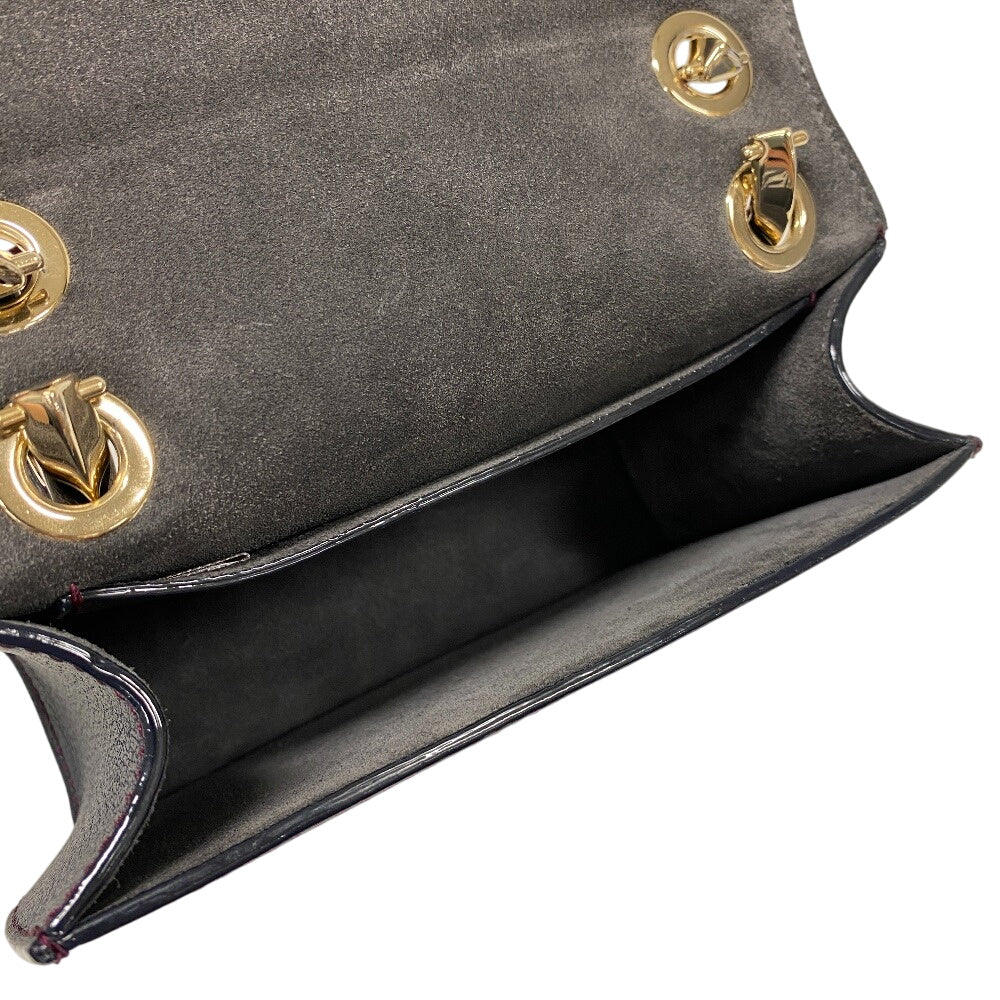 JIMMY CHOO Shoulder Bag leather black Varenne Women Used Authentic