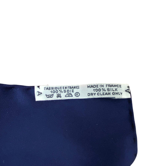 HERMES scarf silk Navy Carre90 BRAZIL Women Used Authentic