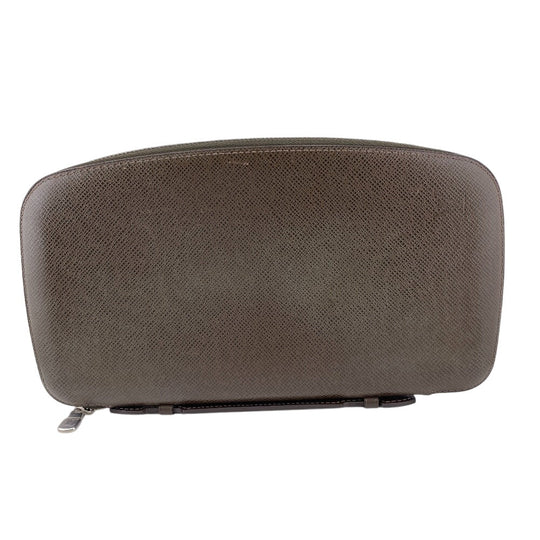 LOUIS VUITTON Long Wallet Purse M30658 leather Brown Travel case Taiga Organizer Atoll mens Used Authentic