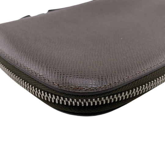 LOUIS VUITTON Long Wallet Purse M30658 leather Brown Travel case Taiga Organizer Atoll mens Used Authentic