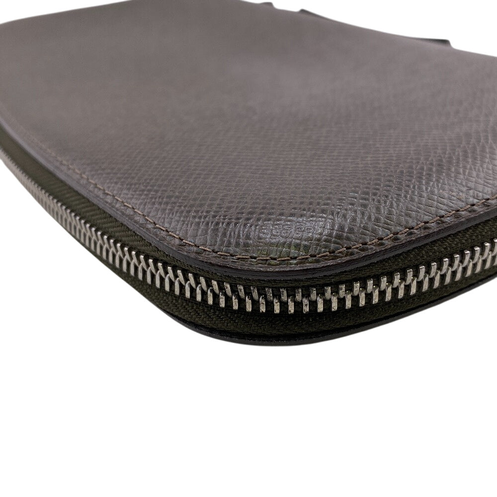 LOUIS VUITTON Long Wallet Purse M30658 leather Brown Travel case Taiga Organizer Atoll mens Used Authentic