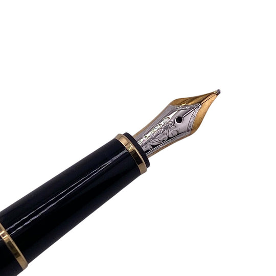 MONTBLANC fountain pen Gold Plated black Nib 14K/585 Meisterstck mens(Unisex) Used Authentic